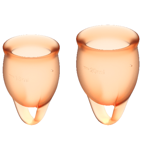 D-223853 SATISFYER FEEL CONFIDENT COPPETTA MESTRUALE ORANGE 15+20ML